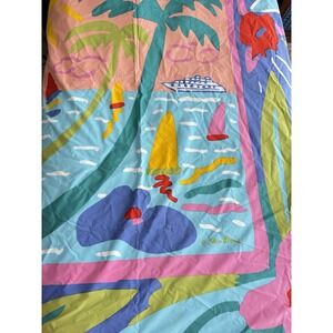 KEN DONE Vintage Twin Duvet Cover Super Crisp Bright Colors Beach 80s SailBoats